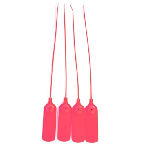 100Pcs 30cm Plastic Disposable Zip Ties | Auto Locking Security Tags for Shoes/Bags/Clothes | Tamper Proof Steel Core Labels for Retail/Logistics/Aviation (Red) von Reliant Jazzy