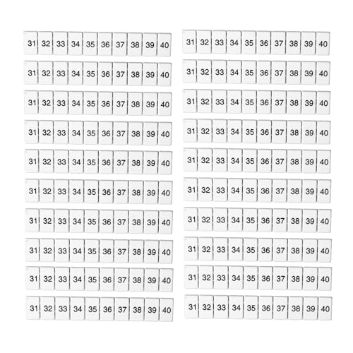 100Pcs Terminal Marker Strip Blocks Labels | Heat Tolerant Nylon ZB6 31-40 | Press in Installation for Simple Wiring Management/Electrical Maintenance 100Pcs Terminal Marker Strip Blocks Labels | Heat Tolerant Nylon ZB6 31-40 | Press in Installation for Simple Wiring Management/Electrical Maintenance von Reliant Jazzy