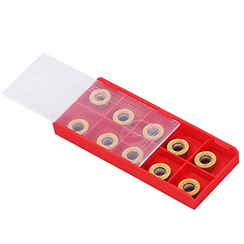 10Pcs Carbide Turning Inserts RPMT1204 | CNC Milling Machine Indexable for Steel/Stainless Steel | High Strength Coated Metal Processing Tools von Reliant Jazzy