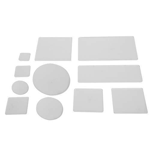 11Pcs Transparent Acrylic Stamp Blocks | Clear DIY Craft Stamping Tool Set | High Clarity for Precise Stamping/Scrapbooking/Card Making | Round & Wavy Shape Options (Garden corner combination set) von Reliant Jazzy