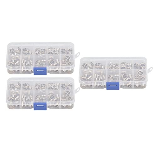 150pcs Clover Brosche Buttons | 4 Blatt dekorative Stifte für Hemden/Kleider/Mäntel | DIY -Nähverbot mit 3 Aufbewahrungsboxen | Lang - dauerhafte Kupferschnalle, kein Hammer von Reliant Jazzy