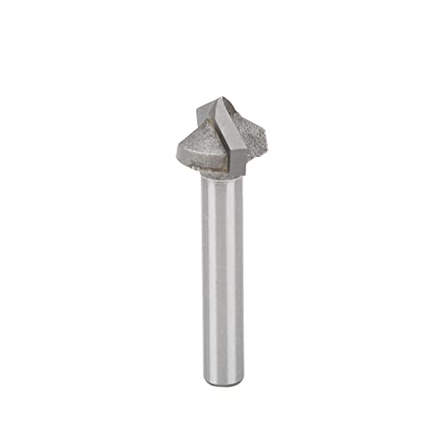 16mm V - Shaped Tungsten Router Bit | CNC Milling Cutter for Slotting / Hemming | Cuts Hardwood / Plywood / Aluminum | 6mm Shank (120°) von Reliant Jazzy