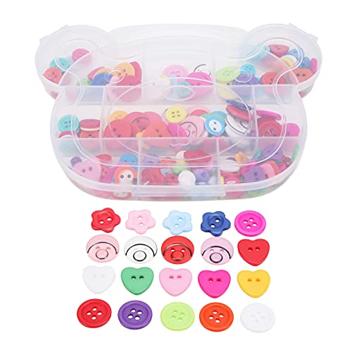 200pcs Synthetic Buttons Mixed Colors | Round & Heart Shape for DIY Craft/Clothes Decoration | - & Sturdy with Storage Box 200pcs Synthetic Buttons Mixed Colors | Round & Heart Shape for DIY Craft/Clothes Decoration | - & Sturdy with Storage Box von Reliant Jazzy