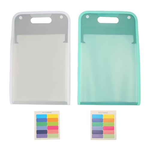 2pcs vertikale Dateiordner 13 Taschen | Dokumentenorganisator mit großer Kapazitätsstandard | Starker PP -Kunststoff für Büro/Schule/Bibliothek | Top -Griff- und (Weiß und grün) von Reliant Jazzy