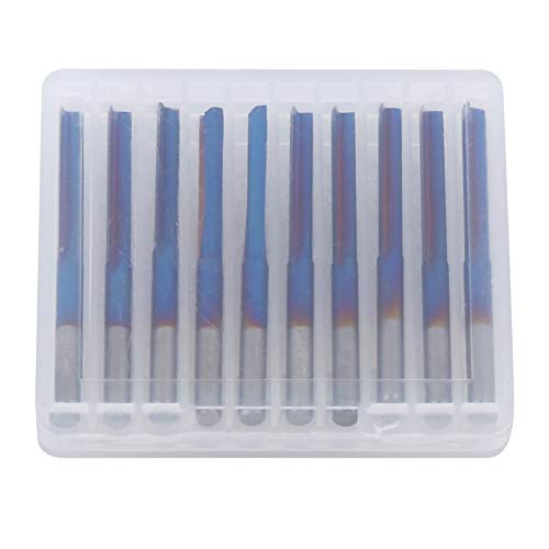 3.175mm Carbide Milling Cutter 10Pcs | 2 - Flute Straight Router Bit for Wood/Acrylic/PVC | High Hardness Blue Coated | ZDZCYS22DL Model 3.175mm Carbide Milling Cutter 10Pcs | 2 - Flute Straight Router Bit for Wood/Acrylic/PVC | High Hardness Blue Coated | ZDZCYS22DL Model von Reliant Jazzy