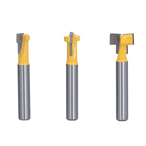 3Pcs Keyhole Router Bits Set 1 / 4in Shank | Carbon Steel T Slot Routers for Wood / MDF / Plywood | Alloy Cutter Milling Tools with Storage Box 3Pcs Keyhole Router Bits Set 1 / 4in Shank | Carbon Steel T Slot Routers for Wood / MDF / Plywood | Alloy Cutter Milling Tools with Storage Box von Reliant Jazzy