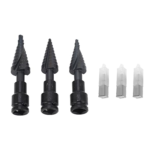 3Pcs Step Drill Bit Set | 2 Flute Hex Shank for Wood/Metal/Plastic | 4-22mm & 6-25mm Straight & Spiral Flute | Industrial 4241 Steel 3Pcs Step Drill Bit Set | 2 Flute Hex Shank for Wood/Metal/Plastic | 4-22mm & 6-25mm Straight & Spiral Flute | Industrial 4241 Steel von Reliant Jazzy