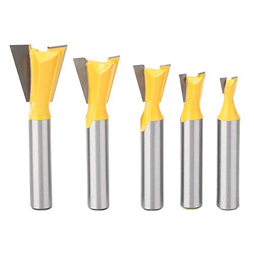 5 PCs Dovetail Router Bits | Carbide End Milling Cutter für Holzbearbeitung | Schränke / Türrahmen / Bilderrahmen | 6,35 - 18 mm, 8mm Schaft 5 PCs Dovetail Router Bits | Carbide End Milling Cutter für Holzbearbeitung | Schränke / Türrahmen / Bilderrahmen | 6,35 - 18 mm, 8mm Schaft von Reliant Jazzy