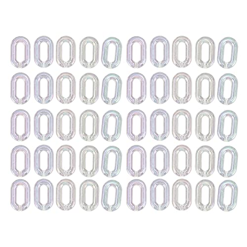 50PCS Acrylic Linking Rings | Transparent DIY Chain Links for Crafts/Jewelry/Bags | Assemblable Color Plating Connectors | 3.3cm Length, 50PCS Pack von Reliant Jazzy