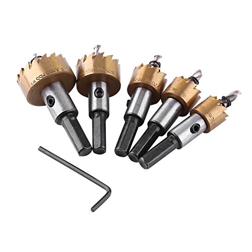 5pcs Robust HSS Drill Bit Hole Saw Set | 16-30mm Metalworking Cutter Tools | for Steel Sheet/Aluminum Alloy/Soft Metals | Includes Hex Key 5pcs Robust HSS Drill Bit Hole Saw Set | 16-30mm Metalworking Cutter Tools | for Steel Sheet/Aluminum Alloy/Soft Metals | Includes Hex Key von Reliant Jazzy