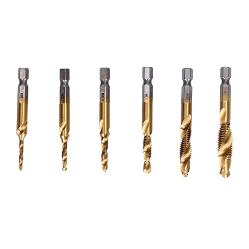 6Pcs High Speed Steel Hex Shank Drill Bits | Spiral Notch Design for Faster Cooling & Drilling | M3 - M10 Tap Chamfer for Metal/Wood/Plastic | 1 / 4in Hex Shank Fits Most 6Pcs High Speed Steel Hex Shank Drill Bits | Spiral Notch Design for Faster Cooling & Drilling | M3 - M10 Tap Chamfer for Metal/Wood/Plastic | 1 / 4in Hex Shank Fits Most von Reliant Jazzy