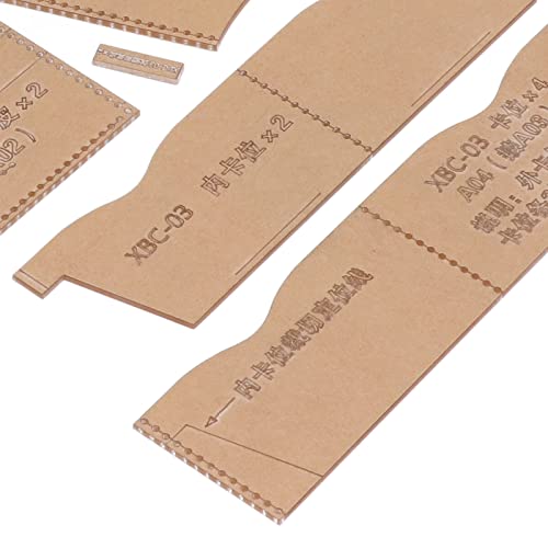8PCS -Acryl -Brieftaschenvorlage Set | DIY Craft Tool für lange Geldbörsen/Geldbörsen/Kartenhalter | Genaue Schneidschablone mit Schutzschicht von Reliant Jazzy