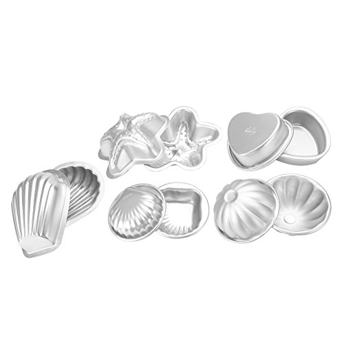 Badebombenformen, Aluminiumlegierung handgefertigte Badebombenformen, sprudelreiche Handwerksdatum für Badebomben und Kuchen, die silbrige Weiße verschiedene Größen und Formen (Kombination 9) von Reliant Jazzy