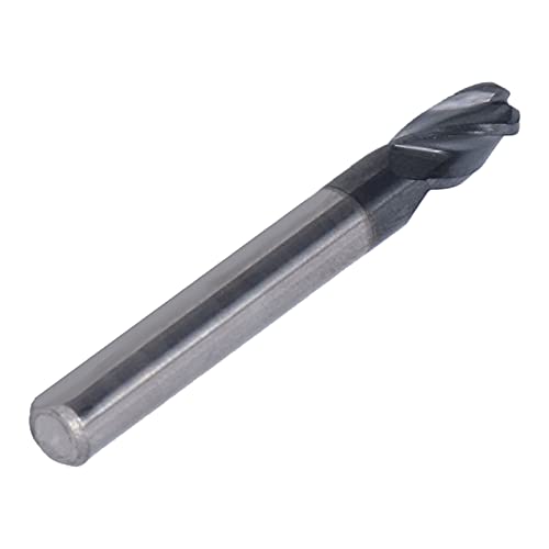 Ball Nose End Mill | 4 Flute Tungsten Carbide CNC Router Bit | Spiral Milling Cutter for Acrylic/Wood/PVC | High Efficiency & Extended Use (R5*20*D10*75) von Reliant Jazzy
