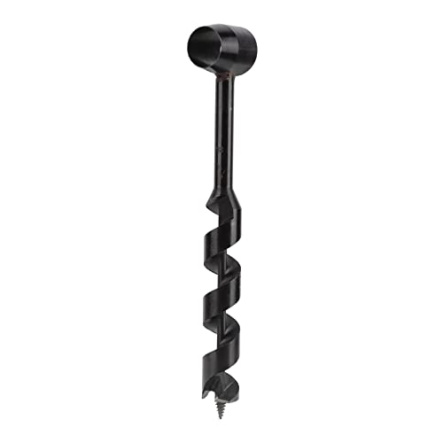 Black Manual Auger Drill | High Hardness Carbon Steel for Outdoor Activities/Woodworking | Portable & Lightweight Hand Drill (25-230mm) von Reliant Jazzy