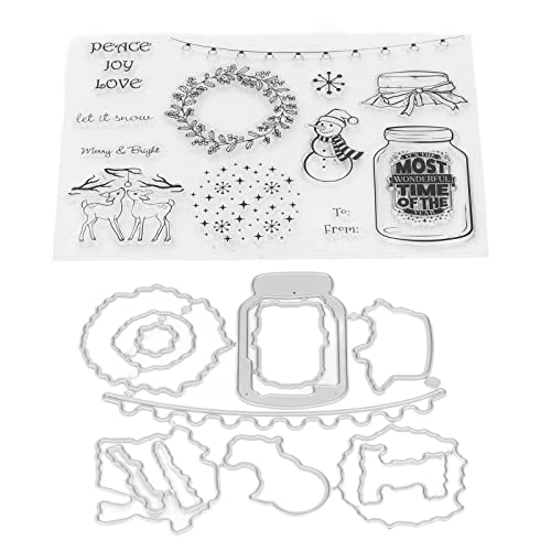 Christmas Clear Stamp Set | 12 Unique Designs for Scrapbooking/Greeting Cards/DIY Crafts | Flexible Material with Defined Imprint | Reusable & Skin - Safe Christmas Clear Stamp Set | 12 Unique Designs for Scrapbooking/Greeting Cards/DIY Crafts | Flexible Material with Defined Imprint | Reusable & Skin - Safe von Reliant Jazzy