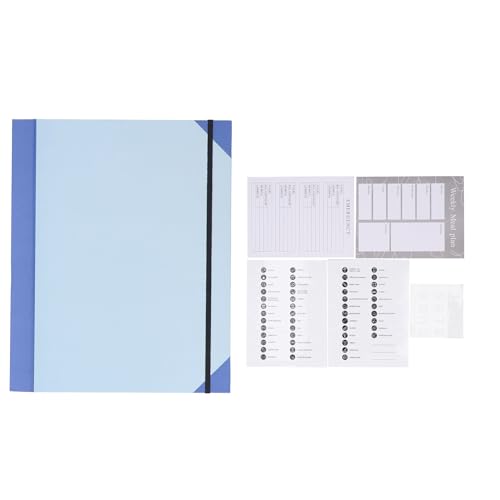 Document Organizer Folio | PU Leather Expanding File Folder for Safe Storage | Avoid Loss of Standard/Legal Documents/Photos | Multi - Functional with Elastic Seals & Labels (Blue) von Reliant Jazzy