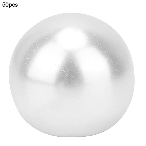 Künstliche Perlenknöpfe | 8-18mm DIY -Kleidung Kragen Dekoration | Handplastikperle für Hochzeit/Kleid/Schuhzubehör | 50 - Packen Sie ABS -Material (10 MM) von Reliant Jazzy
