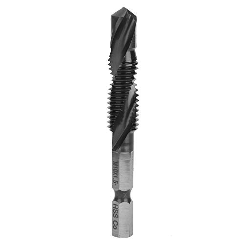 Multifunctional Compound Tap Screwdriver Set | M3 - M10 Cobalt HSS Tapping & Drilling Bits | Hex Shank Spiral Design for Iron/Copper/Aluminum | 6 - Piece Kit with TIAIN Coating (M10*1.5 (TIAIN)) von Reliant Jazzy