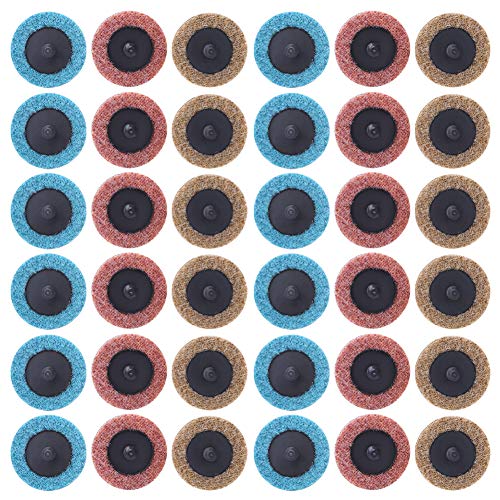 Polished Spiral Nylon Abrasive Sand Disc Kit | Sturdy for Metal Processing/Auto Parts/Stainless Steel | 36 Discs + Grinding Disc + Additional Shaft von Reliant Jazzy