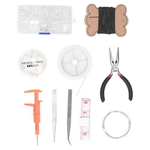 Reliant Jazzy Jewelry Making Tool Kit | 42 - Piece DIY Earring & Repair Set with Lobster Clasps/Pliers/Tweezers | Skilled & Beginner Craft Accessories (E-set-Silver) von Reliant Jazzy