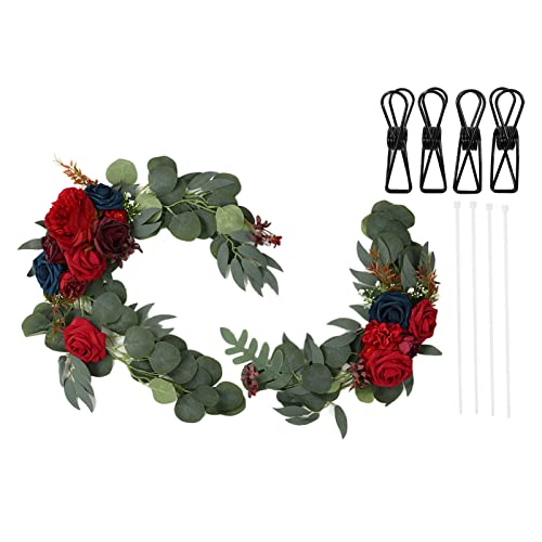Reliant Jazzy Wedding Floral Decorations 2 Set | Rose Shape Lifelike Vivid Color | Scentless Welcome Flower Decor for Wedding Signs/Home/Holidays | 4 Clips & 4 Straps Included (18047-DH) von Reliant Jazzy
