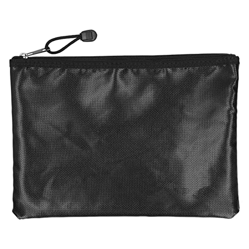 SAC À DOSSIER MULTIFONCTIONNEL Ignifuge Sac à Argent Waterproof Pochette de Stockage Sûre avec Fermeture Éclair pour Bureau Domicile Noir (Klein 27 * 16 cm) von Reliant Jazzy