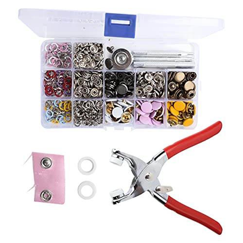 Snap Button Kit | 120PCS Colorful Brass Prong Press Stud Snap Fasteners with Installation Tool Set | DIY Sewing Kit for Clothing/Youth Apparel/Craft Projects Snap Button Kit | 120PCS Colorful Brass Prong Press Stud Snap Fasteners with Installation Tool Set | DIY Sewing Kit for Clothing/Youth Apparel/Craft Projects von Reliant Jazzy