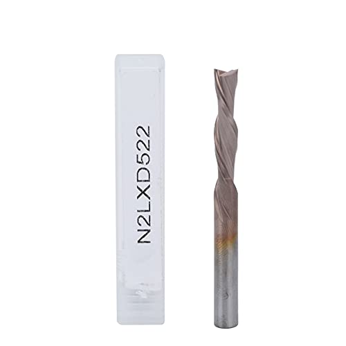 Tungsten Steel End Mill Cutter | Double Edged for Nylon/Synthetic Material/ABS | Oversized Spiral Design | Smooth Cutting & Non - Stick (5 * 5 * 22 * 55L) von Reliant Jazzy