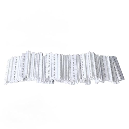UK3N Terminal Marker Bezeichnungen 100pcs | Nylon -Markierungsstreifen 61-70 | Drücken Sie die Anpassung für einfache Installation/Wartung | ZB5 -Serie von Reliant Jazzy