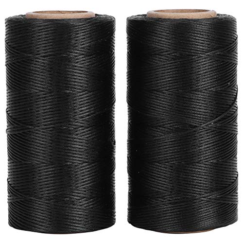 Wacher Faden Leder Nähschnur | 2 Rolls 260m jeweils | 1 mm flacher Polyesterstichfaden für Schuhe/Brieftaschen/Zelte | DIY -Kunsthandwerk & Lederreparaturwerkzeug Wacher Faden Leder Nähschnur | 2 Rolls 260m jeweils | 1 mm flacher Polyesterstichfaden für Schuhe/Brieftaschen/Zelte | DIY -Kunsthandwerk & Lederreparaturwerkzeug von Reliant Jazzy