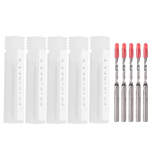 Wolframstahl CNC End Mill | 3.175x2x22mm Einzelflöte -Gravurschneider | 5pcs für Fräsmaschinen / CNC -Router / Gravurwerkzeuge | Hochgeschwindige Schnitt & Spiegel - poliert von Reliant Jazzy