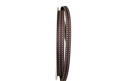 Reliant Ribbon 25133-092-15K Grosgrain Saddle Stitch Band, Polyester, braun, 3/8 Inch X 50 Yards, 45 Meter von Reliant Ribbon