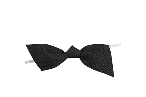 Reliant Ribbon 5127-03109-2X2K Grosgrain Flair Bows-Jumbo-2in Tails X 1-1/2in Ribbon Width Hot Angle Cut & 5in Twist Tie Schleifen, Schwarz von Reliant Ribbon