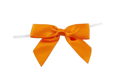 Reliant Ribbon 5170-05805-3X2 Satin-Schleifen, große Schleifen, 2,2 cm x 100 Stück, orange von Reliant Ribbon