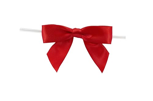 Reliant Ribbon 5170-06505-3X2 Satin-Schleifen, große Schleifen, 2,2 cm x 100 Stück, rot von Reliant Ribbon