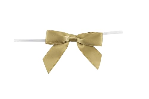 Reliant Ribbon 5171-97403-2X1 Satin-Schleifen, kleine Schleifen, 1,6 cm x 100 Stück, antikes Gold Reliant Ribbon 5171-97403-2X1 Satin-Schleifen, kleine Schleifen, 1,6 cm x 100 Stück, antikes Gold von Reliant Ribbon