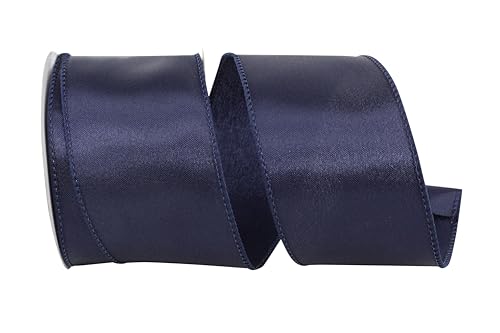 Reliant Ribbon 92575W-055-40F Satinband mit Drahtrand, 5,4 cm x 9,1 m, Marineblau Reliant Ribbon 92575W-055-40F Satinband mit Drahtrand, 5,4 cm x 9,1 m, Marineblau von Reliant Ribbon