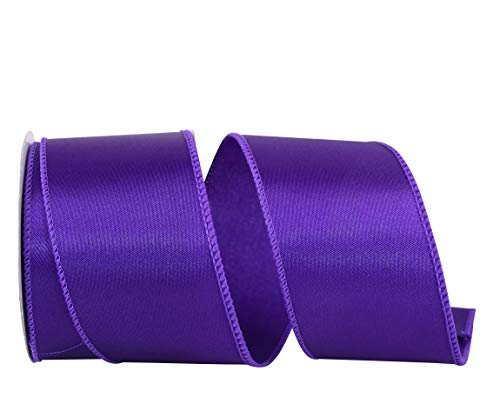 Reliant Ribbon 92575W-064-40F Satinband mit Drahtrand, 5,4 cm x 9,1 m, Violett von Reliant Ribbon