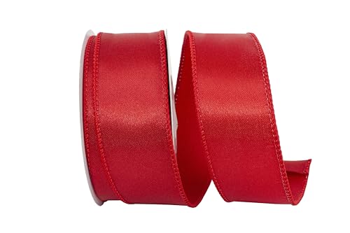 Reliant Ribbon 92575W-065-09F Satinband mit Drahtrand, 3,8 cm x 9,1 m, Rot Reliant Ribbon 92575W-065-09F Satinband mit Drahtrand, 3,8 cm x 9,1 m, Rot von Reliant Ribbon