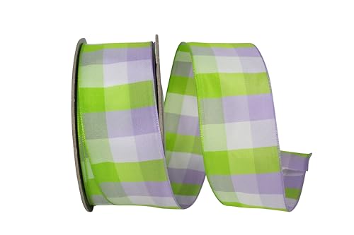 Reliant Ribbon Celine Schleifenband mit Drahtrand, gewebt, Zitrus/Lavendel von Reliant Ribbon