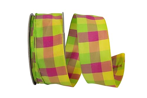 Reliant Ribbon Celine Schleifenband mit Drahtrand, gewebt, zitrus/fuchsia Reliant Ribbon Celine Schleifenband mit Drahtrand, gewebt, zitrus/fuchsia von Reliant Ribbon
