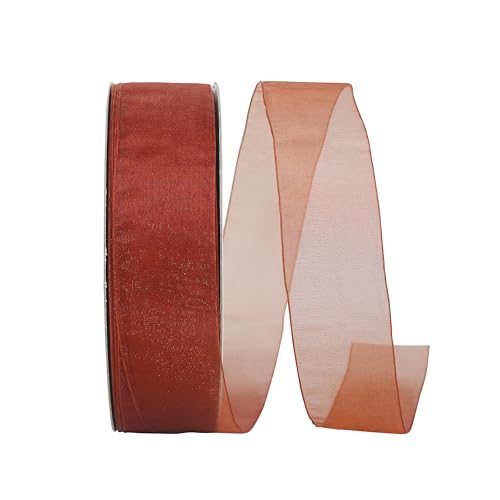 Reliant Ribbon Chiffon Mono Sheer Band, Rust, 1-1/2 Inch, 100 Yards, 91 von Reliant Ribbon