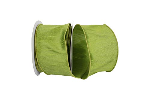 Reliant Ribbon Dupioni Supreme Schleifenband mit Drahtrand, 5,4 cm x 9,1 m, grünes Gras von Reliant Ribbon