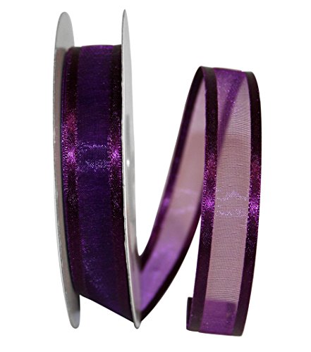 Reliant Ribbon Sheer Satin Edge Band, Pflaume, 5/8 Inch X 25 Yards, 22 von Reliant Ribbon