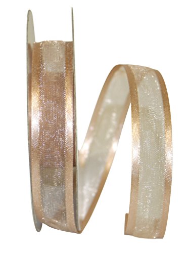 Reliant Ribbon Sheer Satin Edge Band, Taupe, 5/8 Inch X 25 Yards, 22 von Reliant Ribbon