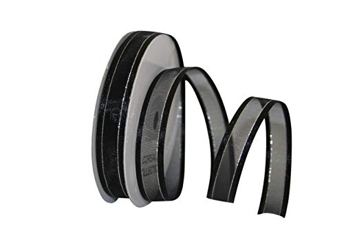 Reliant Ribbon Sheer Satin Edge Metallic Band, schwarz/Silber, 5/8 Inch X 25 Yards Reliant Ribbon Sheer Satin Edge Metallic Band, schwarz/Silber, 5/8 Inch X 25 Yards von Reliant Ribbon