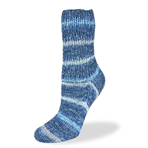 Rellana Flotte Socke Blue Sockenwolle 6-fädig 150 gr. blau-hellblau-hellgrau-mittelblau 1275 von Rellana