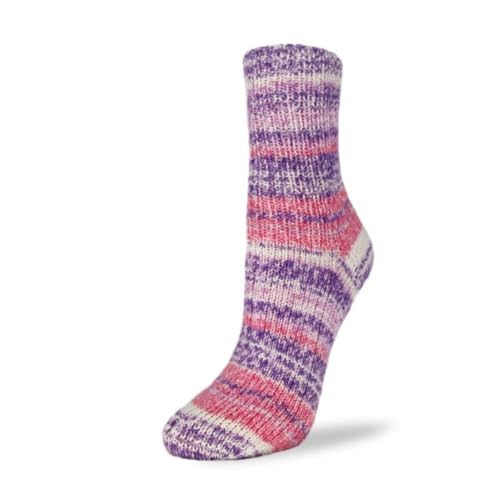 Rellana Flotte Socke Bouclé - feinste Sockenwolle mit Bambusviskose (1755 Blütenmeer) von Rellana