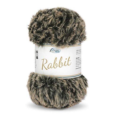 Rellana NEU Rabbit,Garn in Felloptik,kuschelweich,100 gr. (06 braun) von Rellana